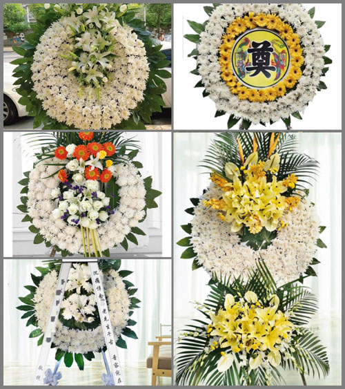 浙江省温州平阳县萧江镇淡浦村花圈速递